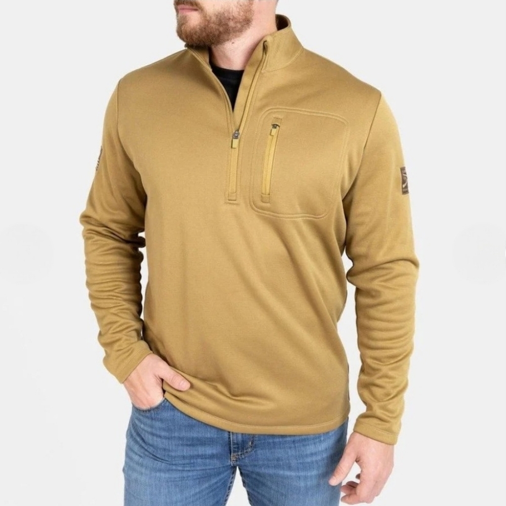 Grunt Style LLC Half Zip Waffle Jacket In Coyote Sz 3XL